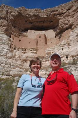 Kathy and Bradley at Montezuma's Castle