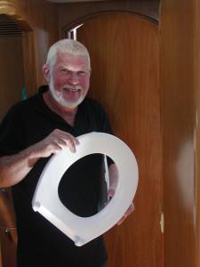 The toilet seat broke - not a pretty picture!