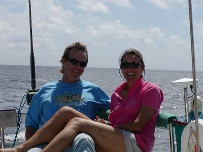 John and Viv enjoy a nice sail
