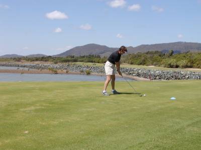 Kathy at Laguna Quays, a beautiful resort course