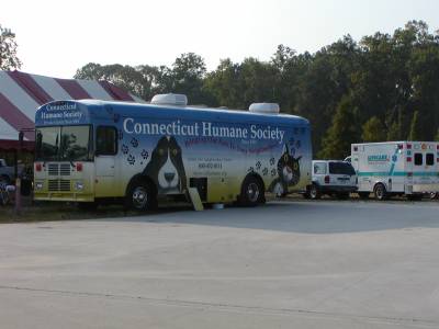 Many local humane societies have sent teams to help with rescue operations and animal care